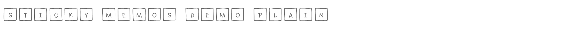 Sticky Memos Sticky Memos Demo Plain.otf font preview